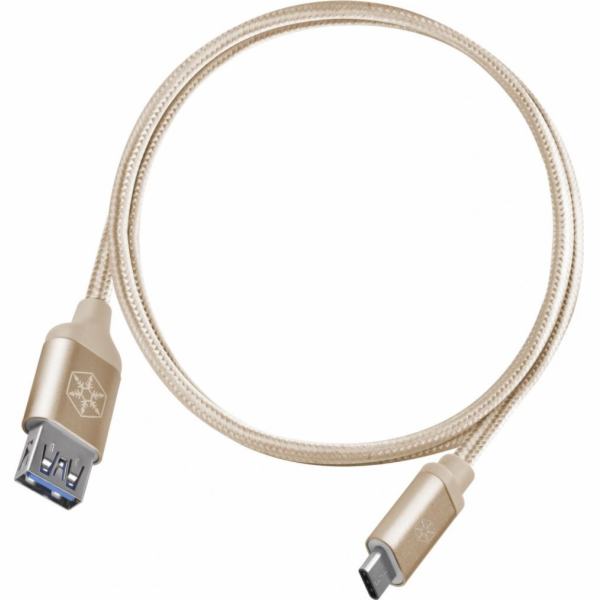 SilverStone USB-A - USB-C USB kabel 0,5 m zlatý (52033)