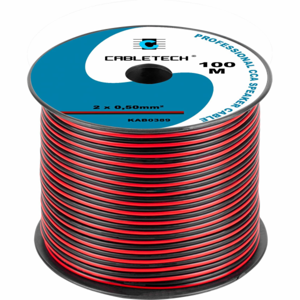 Cabletech kabel CCA 0,50 mm černé a červené