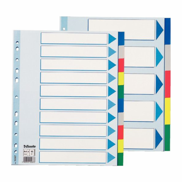 Esselte Binder děliče A4 PP Maxi 10 karet (10K396B)