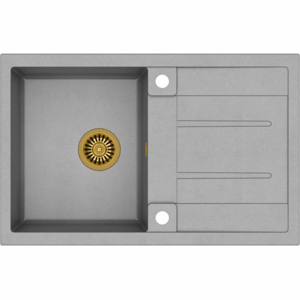 Dřez Quadron MORGAN 111 GraniteQ zlatá / šedá metalíza