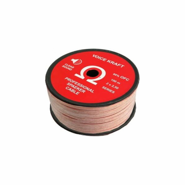 Hlasový kabel Kraft Voice Kraft Omega 2 x 2,5 mm reproduk...