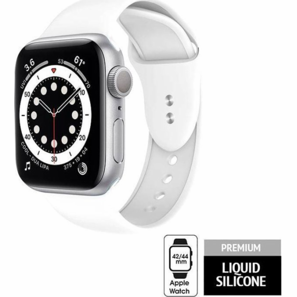 Crong Crong Liquid - Apple Watch 42/44mm Belt (bílý)