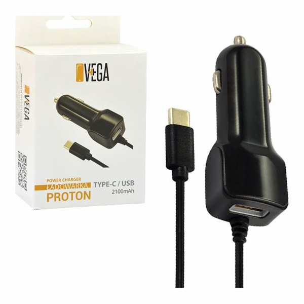 Jednodílná nabíječka Vega 1x USB-A 2.1 A (22716)