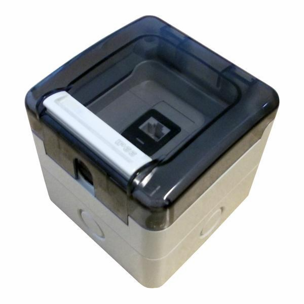 Hermetická zásuvka Alantec, těsná 1x RJ45, povrch IP66 (n...