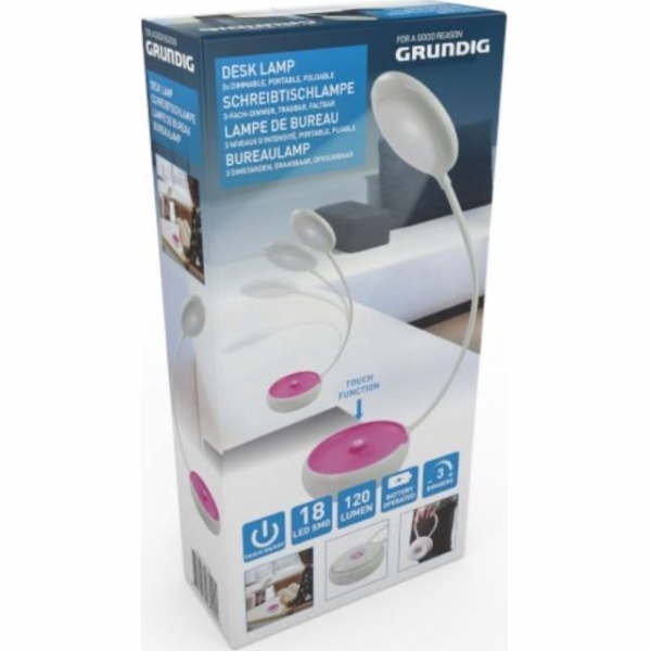 Stolní lampa Grundig růžová (8711252032290PINK)