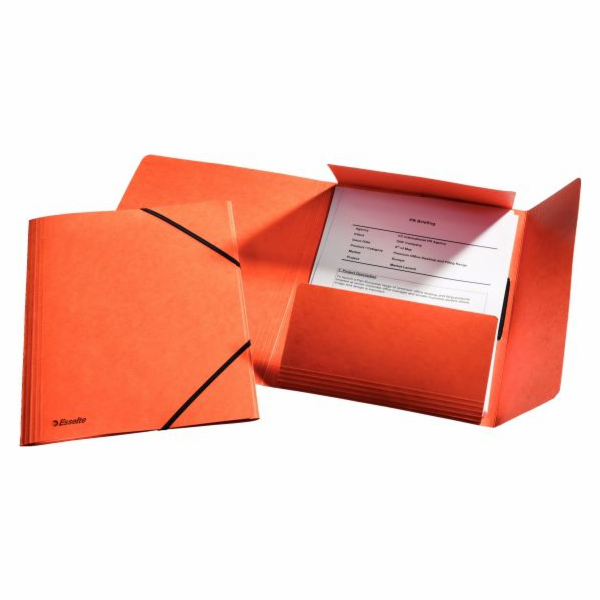 Esselte Folder s rohovou elastickou lepenkou A4 oranžová ...