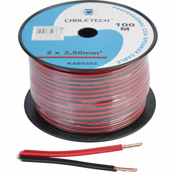 Kabel CCA Cable Cable Cable 2,5 mm černé a červené