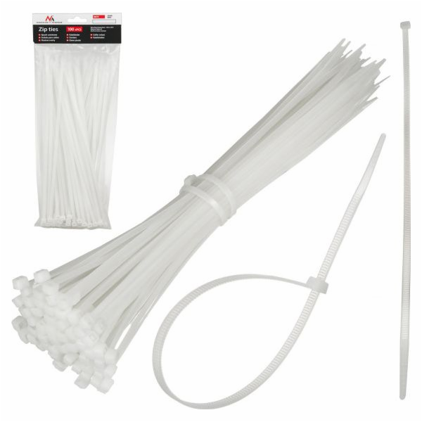 Organizátor MACLEAN CLAMPING BAND WHITE 100 kusů (MCTV-46...