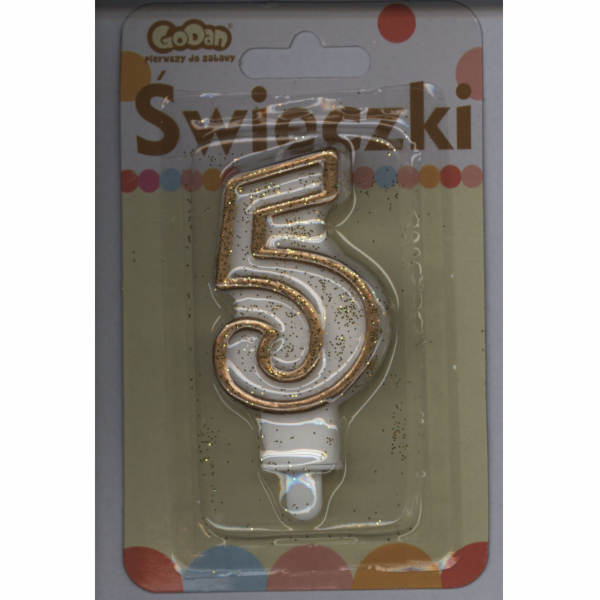 Godan svíčka se zlatým okrajem a třpytkami - 5 - 1 Universal
