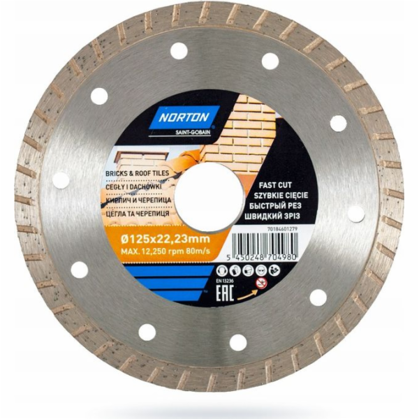 Norton Diamond Disc 125x22,2 mm kontinuální turbo pro cih...