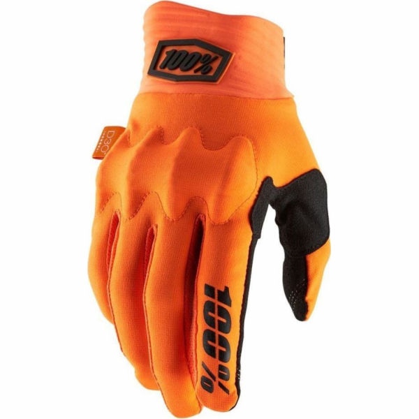 100% rukavic 100% kognito rukavice fluo oranžová černá ve...