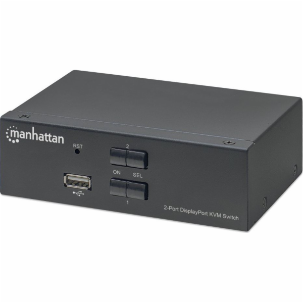 Spínač Manhattan Manhattan Switch KVM Displayport/USB 2x1...