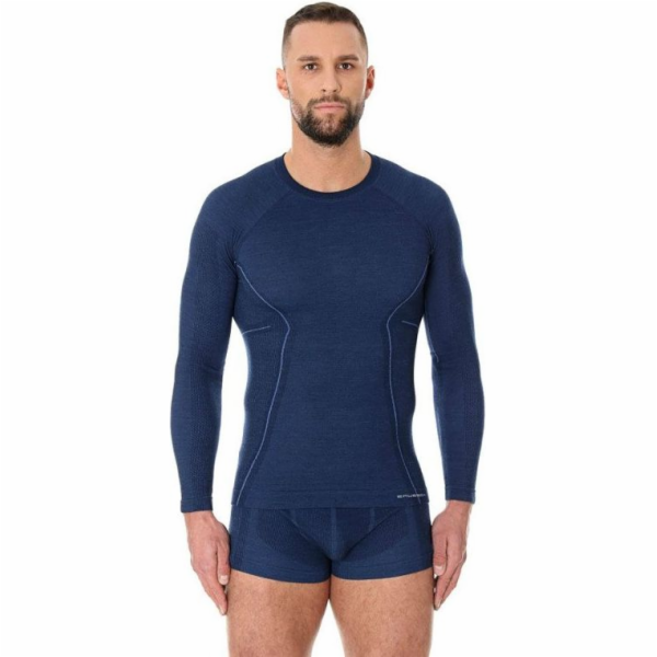 Brubeck Men s Long -sleeved Active Wool Navy R. XL (LS12820)