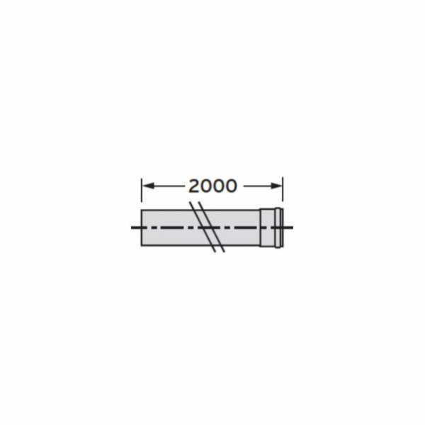 Vaillant Extension Pipe DN80 2M 303255