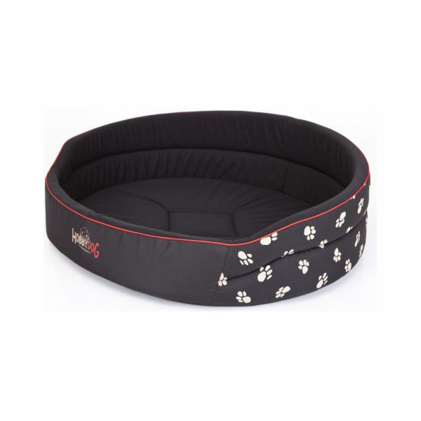HobbyDog Foam Lair - černá s tlapkami R6