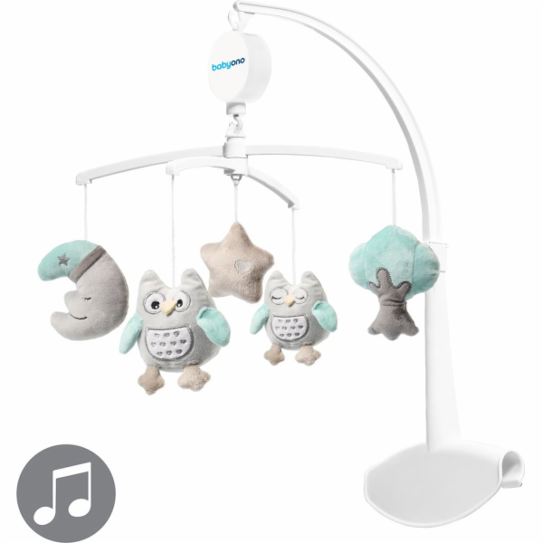 Babyono Carousel pro postýlku s hudební krabicí Owl Sophia
