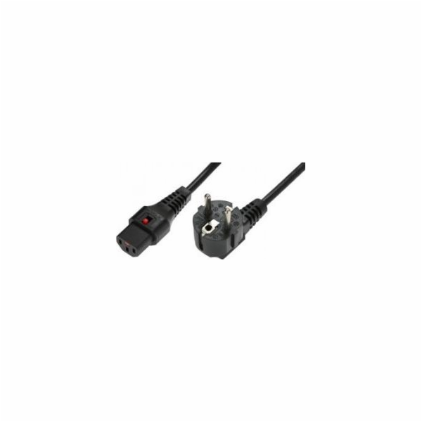 Připojovací kabel napájení IEC LOCK 3x1mm2 Schuko lomený/...