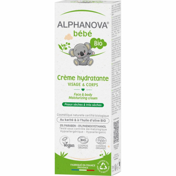 Alfanova bebe zvlhčující obličej a krém na tělo, 75 ml