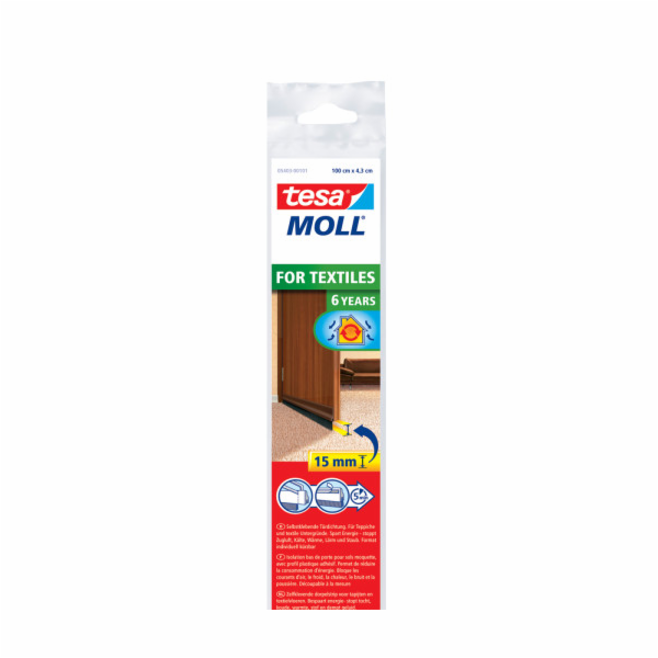 Těsnění štětce Tesa 37 mm pod dveřmi Standard White 1M (0...