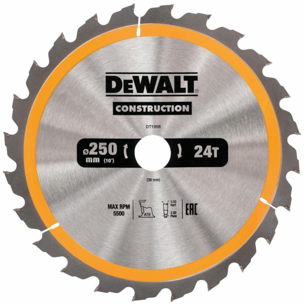 Dewalt DT1956 - QZ Pilovy kotuc 250x30MMX24Z