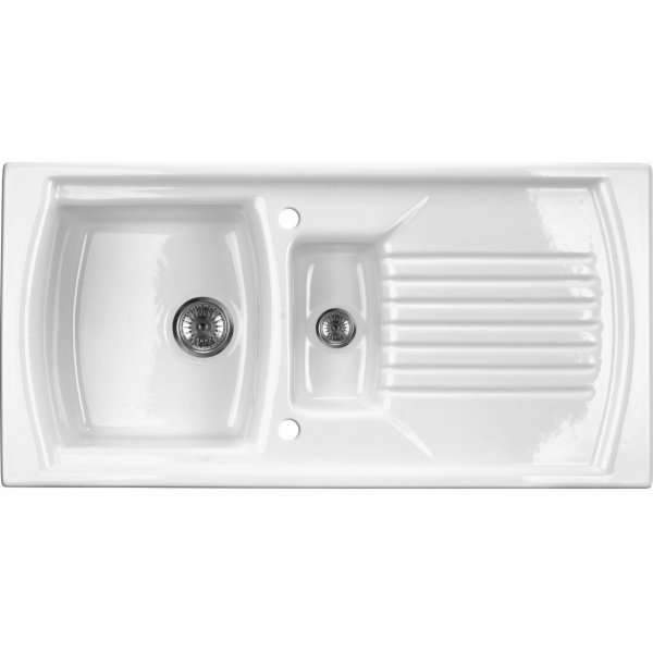 DEANTE 1,5 Chamber Lusitano Sink s bílou odtokem 50 x 100...