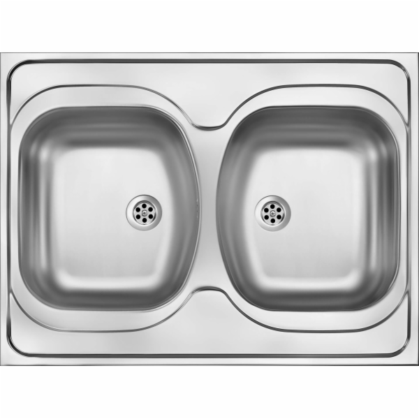 DEANTE TANGO 2-Chamber Sink bez odkapárny 60 x 80 cm ocel...