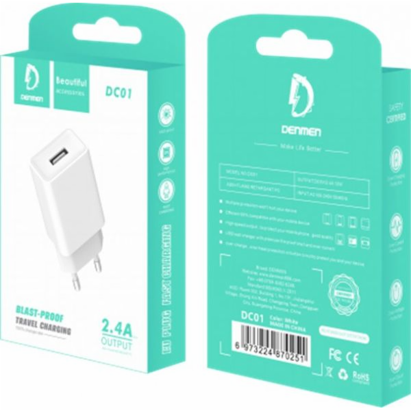 Denmen DC01 1x USB-A 2,4 A (29376) nabíječka nabíječky