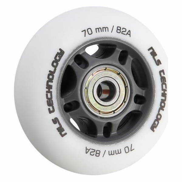 Nils Extreme PU 70x24 82a White Matte (4 ks) + ABEC-9 (8 ...