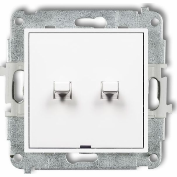 Karlik Mini Blind Tlačítko v americkém stylu White MWPUS-8