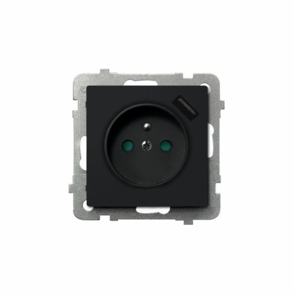 Single Socket Ospel Sonata GP-1RZPUSB/M/33 s uzemněním s ...