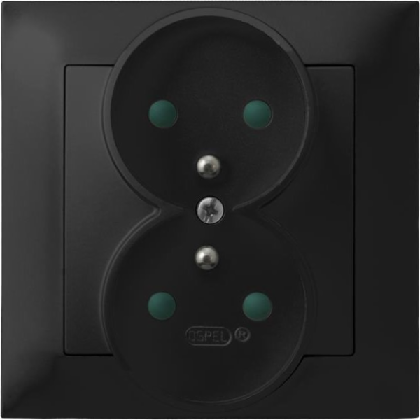 Ospel Socket Impresja GP-2YZP/33 Dvojitá s uzemněním s ak...