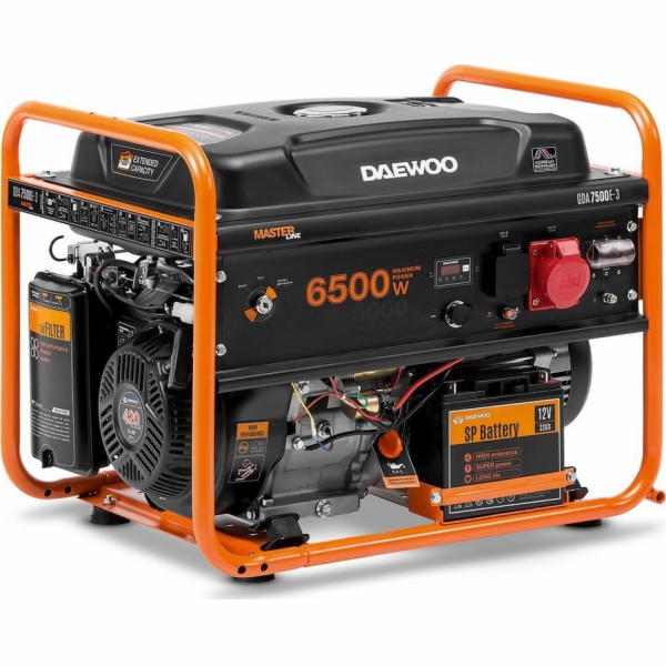 Daewoo GDA 7500E-3 engine-generator 6000 W 30 L Petrol Or...