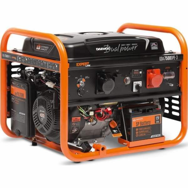Daewoo GDA 7500DPE-3 engine-generator 6000 W 30 L Petrol ...