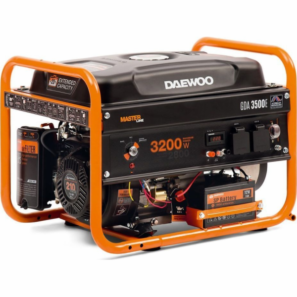 Daewoo GDA 3500E engine-generator 2800 W 18 L Petrol Blac...