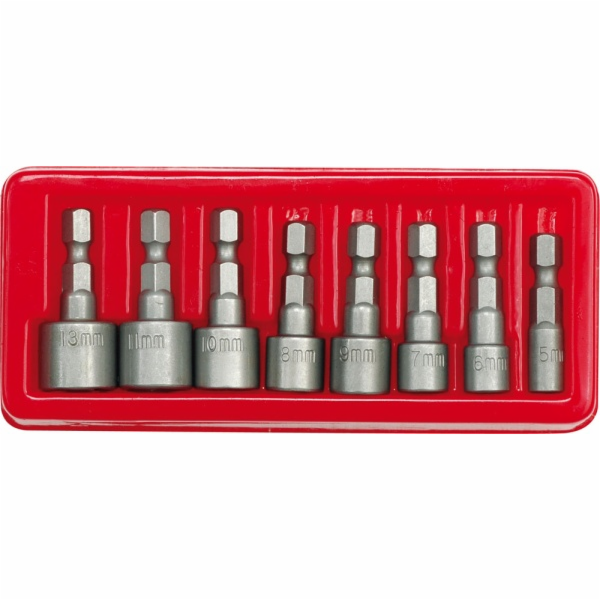 Sada bitů nástavců šestihranných 8 ks CrV 1/4" TOYA