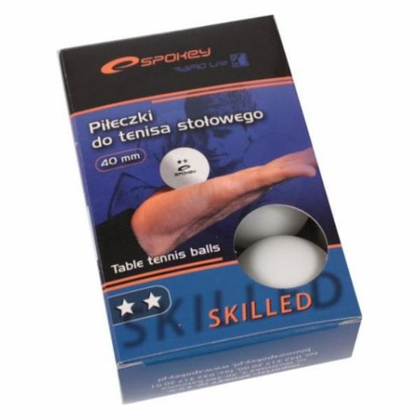 Spokey SKILLED ** Pingpongové míčky, 6 ks, bílé