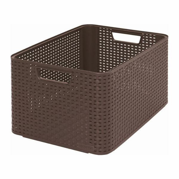 Úložná nádoba CURVER, 30 l, hnědá, 43,6×32,6×23 cm