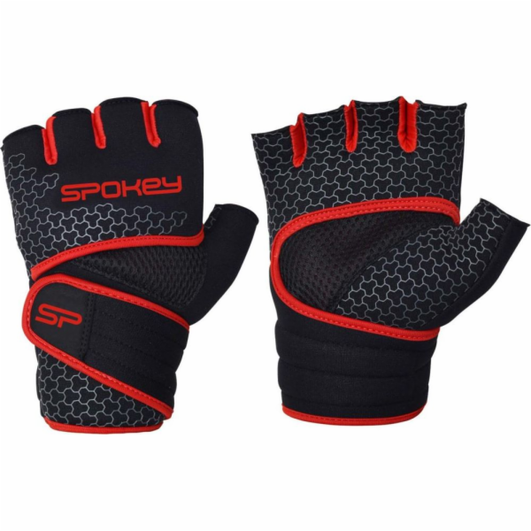 Spokey LAVA Neoprenové fitness rukavice, černo-červené, v...