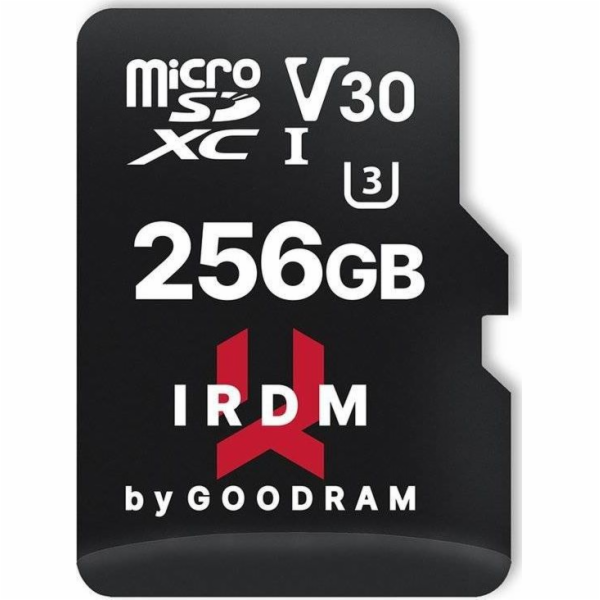 SDXC 256GB MICRO CARD IRDM UHS I  U3 + adaptér GOODRAM