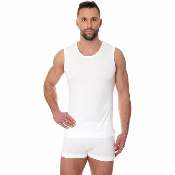 Brubeck Pánská pohodlná bavlněná vesta , bílá, velikost L...