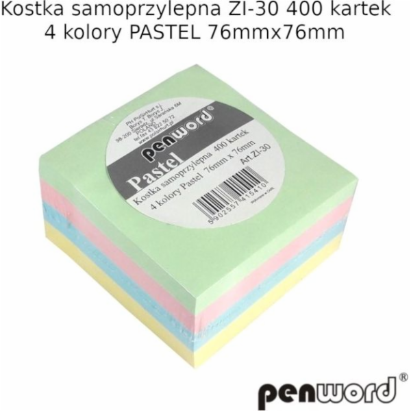 Polsirhurt Samolepící kostka. pastel 76mmx76mm ZI-30 400 ...