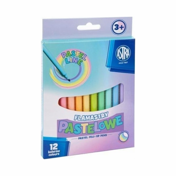 Astra CX pastelové fixy, 12 barev