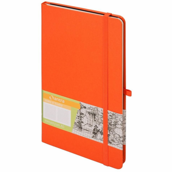 Antra Notes A5 Kostkovaný Romantismus Oranžová