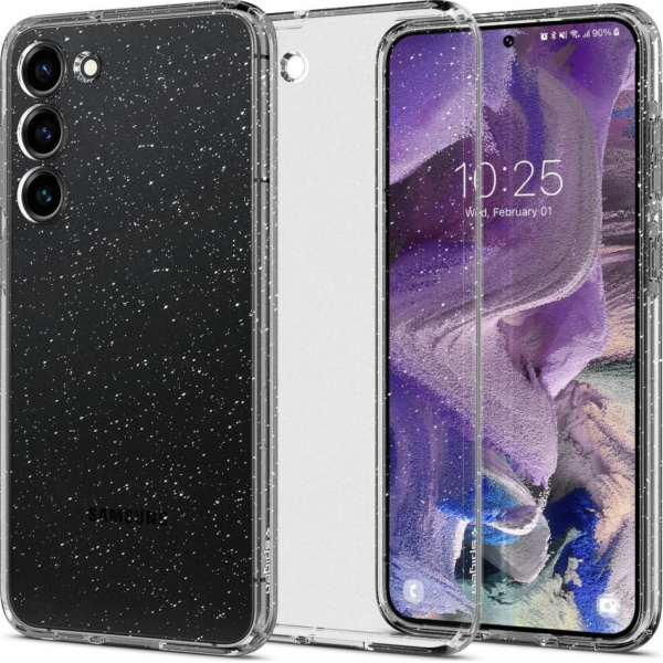Spigen Liquid Crystal Glitter, čirý - Samsung Galaxy S23