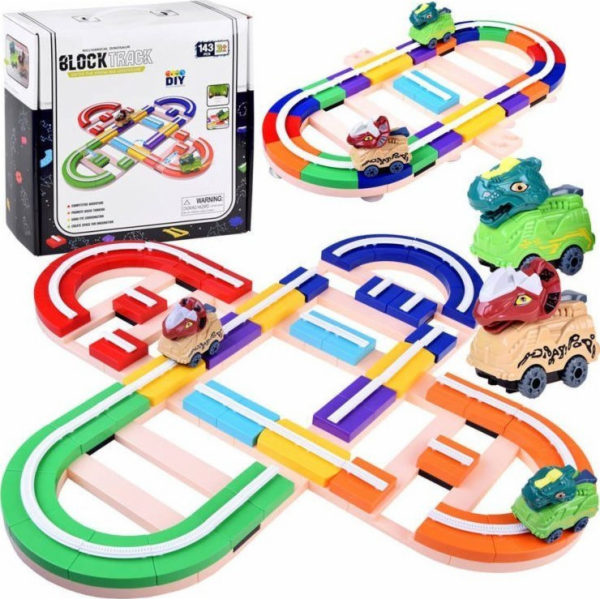 Jokomisiada Postav si autodráhu dinosauří auto 143 dílků ...