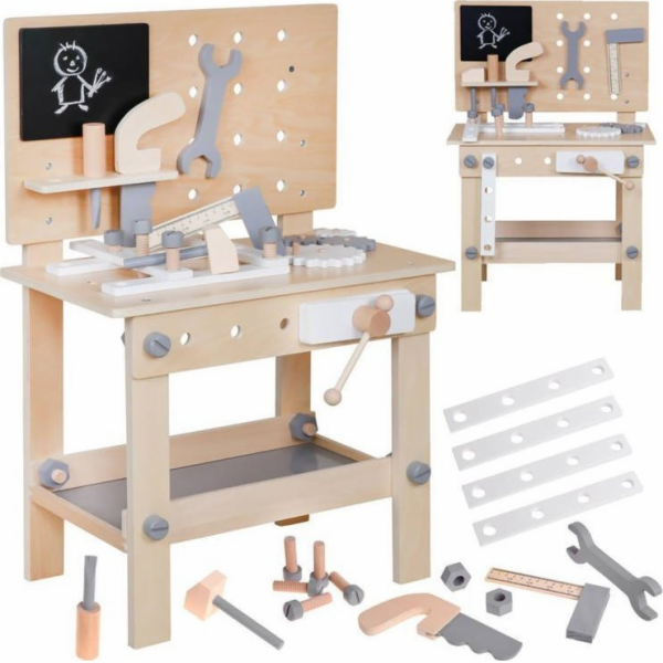 Jokomisiada Wooden Workshop Table + Tools ZA4125