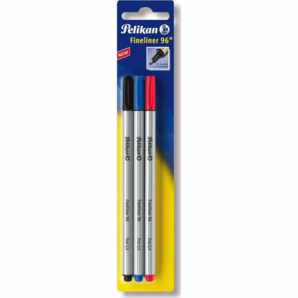 Herlitz Fineliner PELIKAN 96 0, 4mm blistrové pouzdro 3 ks.