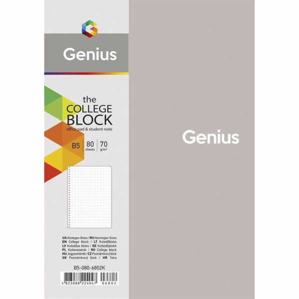 Astra Kolobook B5 kostkovaný 80k Genius