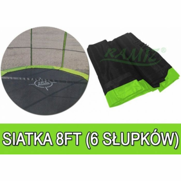 8 stop zelená trampolínová mřížka
