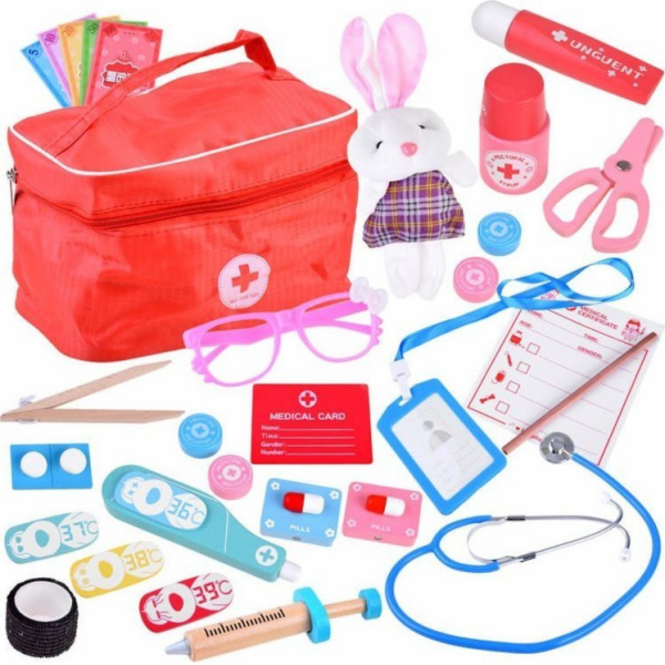 Jokomisiada Set LITTLE DOCTOR dřevěné doplňky ZA4146
